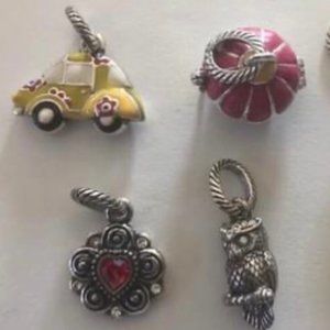 6 Brighton Charms Car Cupcake Heart Owl Soccer